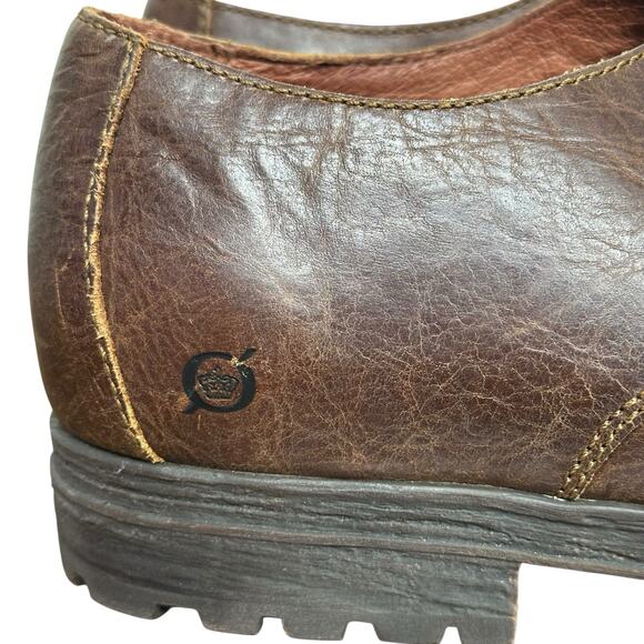 Born Men’s Brown Leather Casual Lace Up Oxford Shoes Comfortable H56941 Size 13M - Picture 2 of 13